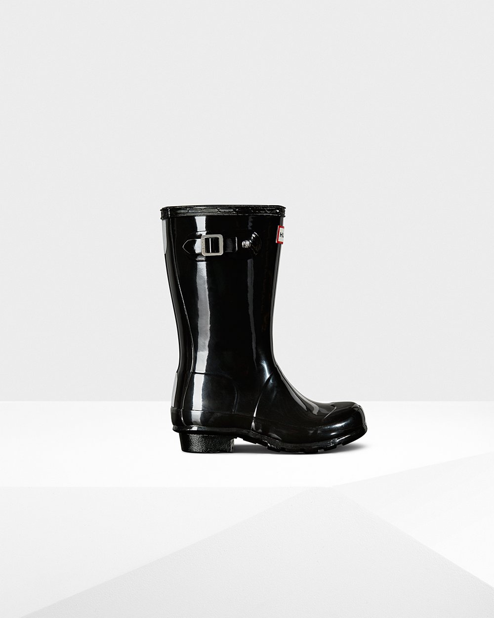 Hunter Original Big Gloss Rain Boots - Buy Kids Black - UTNDGL075